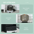 Load image into Gallery viewer, PawHut Cat Litter Box with Lid, Covered Litter Box, Easy to Clean & Open Including Openable Front Cover, Litter Scoop, Gray