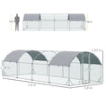 Load image into Gallery viewer, Walk In Chicken Run Galvanised Chicken Coop Hen Poultry House Cage Pet Playpen Garden with Two Water-Resist Covers, 7.6 x 2.8 x 2m