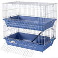 Load image into Gallery viewer, Double Tier Small Animal Cage Rabbit Chinchillas Cage w/ Ramp Food Dish Water Bottle Deep Trays Pet Home 72 x 44 x 67 cm