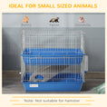 Load image into Gallery viewer, Double Tier Small Animal Cage Rabbit Chinchillas Cage w/ Ramp Food Dish Water Bottle Deep Trays Pet Home 72 x 44 x 67 cm
