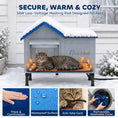 Load image into Gallery viewer, Heated Cat House Weatherproof with Heated Pad for Feral & Stray Cats, Outdoor Cat Shelter with Escape Door, 5 cm Elevated Base, Rainproof Roof