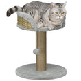 Load image into Gallery viewer, Small Cat Tree with Scratching Post, Perch, Toy Ball, Cat Tower for Indoor Cats - 16" x 16" x 19", Grey