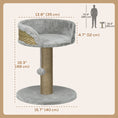 Load image into Gallery viewer, Small Cat Tree with Scratching Post, Perch, Toy Ball, Cat Tower for Indoor Cats - 16" x 16" x 19", Grey