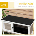 Charger l'image dans la visionneuse de la galerie, Wooden Rabbit Hutch Bunny Small Animal House with Openable Asphalt Roof, Slide-out Tray, Indoor/Outdoor, Brown