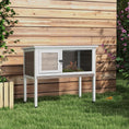 Charger l'image dans la visionneuse de la galerie, Wooden Rabbit Hutch Bunny Small Animal House with Openable Asphalt Roof, Slide-out Tray, Indoor/Outdoor, Brown