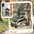 Load image into Gallery viewer, Pet Stroller for Small Medium Large Dogs and Cats, Foldable Dog Stroller with 4 Wheels, Shock-Absorbing Frame, Safety Leashes, Brakes, for Pets up to 66 lbs, Dark Green