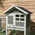 Load image into Gallery viewer, 48" Weatherproof Wooden Rabbit Hutch With Slant Roof And Screened Outdoor Run, Grey