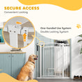 Load image into Gallery viewer, Dog Gate, 42" Extra Tall Pet Gate with Cat Door, Includes 2.8" and 5.5" Extension Kits, Pressure Mounted Stair Gate for Doorways, Hallways, Stairways, 30"-41" Width