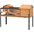 Load image into Gallery viewer, Tortoise House with 2 Rooms, Wooden Reptile Enclosure Habitat with Clear Windows, Ramps, Openable Top, Built-in Tray, with Stand Legs for Indoor Use, Yellow