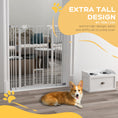 Load image into Gallery viewer, 41"H Dog Gate with Cat Door, Pet Gate with Small Door, Easy Open Indoor Dog Gates for Doorways, House, Stair, 29"-40" Long, White