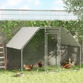 Load image into Gallery viewer, PawHut Large Chicken Coop Metal Chicken Run with Waterproof and Anti-UV Cover, Flat Shaped Walk-in Fence Cage Hen House for Outdoor and Yard Farm Use, 1.3" Tube Diameter, 9' x 6' x 6.5'