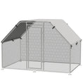 Load image into Gallery viewer, PawHut Large Chicken Coop Metal Chicken Run with Waterproof and Anti-UV Cover, Flat Shaped Walk-in Fence Cage Hen House for Outdoor and Yard Farm Use, 1.3" Tube Diameter, 9' x 6' x 6.5'