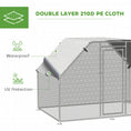 Load image into Gallery viewer, PawHut Large Chicken Coop Metal Chicken Run with Waterproof and Anti-UV Cover, Flat Shaped Walk-in Fence Cage Hen House for Outdoor and Yard Farm Use, 1.3" Tube Diameter, 9' x 6' x 6.5'