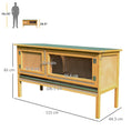Load image into Gallery viewer, Rabbit Hutch Outdoor Guinea Pig Hutch House Small Animal Bunny Cage w/ Openable Roof, 115 x 44 x 65 cm