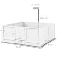 Load image into Gallery viewer, PawHut Whelping Box for Dogs with Retractable Light Stand, Waterproof Mat for Puppies with Pig Rail, Adjustable Height Door for Small, Medium & Large Breed Dogs, 49" x 48"