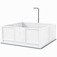 Load image into Gallery viewer, PawHut Whelping Box for Dogs with Retractable Light Stand, Waterproof Mat for Puppies with Pig Rail, Adjustable Height Door for Small, Medium & Large Breed Dogs, 49" x 48"