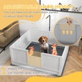 Load image into Gallery viewer, PawHut Whelping Box for Dogs with Retractable Light Stand, Waterproof Mat for Puppies with Pig Rail, Adjustable Height Door for Small, Medium & Large Breed Dogs, 49" x 48"