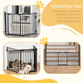 Load image into Gallery viewer, Pet Safety Gate, 3 Panels Playpen Fireplace, Metal Fence, Stair Barrier, Room Divider w/ Walk-Through Door - Black
