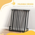 Load image into Gallery viewer, Pet Safety Gate, 3 Panels Playpen Fireplace, Metal Fence, Stair Barrier, Room Divider w/ Walk-Through Door - Black