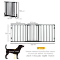 Load image into Gallery viewer, Pet Safety Gate, 3 Panels Playpen Fireplace, Metal Fence, Stair Barrier, Room Divider w/ Walk-Through Door - Black