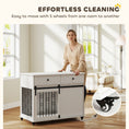 Charger l'image dans la visionneuse de la galerie, Dog Crate Furniture, 39" Dog Kennel Indoor with 2 Storage Drawers, Wheels, Sliding Door, Decorative End Side Table Pet House Cage for Medium and Large Breeds, White