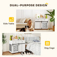 Charger l'image dans la visionneuse de la galerie, Dog Crate Furniture, 39" Dog Kennel Indoor with 2 Storage Drawers, Wheels, Sliding Door, Decorative End Side Table Pet House Cage for Medium and Large Breeds, White