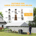 Load image into Gallery viewer, PawHut Outdoor Dog Kennel, 19.7' x 7.5' x 7.9', Heavy Duty Large Dog Kennel Outside with Waterproof Roof, Galvanized Chain Link Dog Enclosure with Secure Lock, Dog Run Steel Fence for Backyard