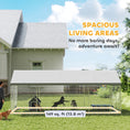 Load image into Gallery viewer, PawHut Outdoor Dog Kennel, 19.7' x 7.5' x 7.9', Heavy Duty Large Dog Kennel Outside with Waterproof Roof, Galvanized Chain Link Dog Enclosure with Secure Lock, Dog Run Steel Fence for Backyard