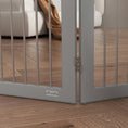 Load image into Gallery viewer, Foldable Dog Gate, Freestanding Pet Gate, Dog Barrier with Two Support Feet, for Doorways, Stairs, Halls - Grey
