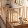 Load image into Gallery viewer, Wooden Dog Gate, 3-Panel Freestanding Pet Gates Indoor with 2 Support Feet and 360° Flexible Hinges, Foldable Dog Barrier for Stairs, Doorways, Bedrooms, 61H cm, Natural