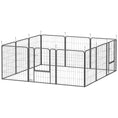 Gallery viewerに画像を読み込む, Dog Pen, 12 Panel Puppy Pen, Steel Dog Playpen, for Medium Breeds, 80cm Tall, Black