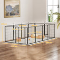 Gallery viewerに画像を読み込む, Dog Pen, 12 Panel Puppy Pen, Steel Dog Playpen, for Medium Breeds, 80cm Tall, Black