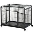 Load image into Gallery viewer, Metal Dog Cage Kennel Locking Door & Wheels Removable Tray Openable Top For Medium Pets 94 x 58 x 69.5 cm
