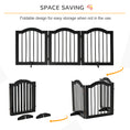 Load image into Gallery viewer, 24"H Foldable Dog Gate, 3 Panels Freestanding Pet Gate Barriers Indoor with Support Feet, Puppy Fence for Small Dogs, Black