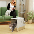 Load image into Gallery viewer, XL Stainless Steel Cat Litter Box with Lid, Extra Large Enclosed Metal Litter Box for Big Cats with Scoop, Flip Top, Easy Clean & No Odors, Non-Sticky
