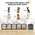 Load image into Gallery viewer, Wooden Foldable Dog Gate Panel Pet Fence Freestanding Safety Barrier for the House, Doorway, Stairs (Black)