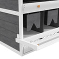 Load image into Gallery viewer, PawHut Nesting Boxes for Chickens, 8 Compartments Wood Roll Out Laying Nest Box for Chicken Coop with 2 Egg Collection Trays, 4 Perches, for 16 - 32 Hens, Gray
