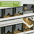 Load image into Gallery viewer, PawHut Nesting Boxes for Chickens, 8 Compartments Wood Roll Out Laying Nest Box for Chicken Coop with 2 Egg Collection Trays, 4 Perches, for 16 - 32 Hens, Gray