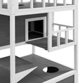 Load image into Gallery viewer, PawHut Wooden Outdoor Cat House, Feral Cat Shelter Kitten Condo with Asphalt Roof, Escape Doors, Condo, Jumping Platform, Light Gray