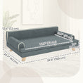 Charger l'image dans la visionneuse de la galerie, Dog Sofa, 39" Cat Couch with Removable Cushion, Washable Cover, Wooden Legs, Elevated Pet Cat Sofa for Medium & Large Dogs, Dark Grey