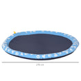 Load image into Gallery viewer, Dog Splash Pad, Pet Sprinkler Mat, Non-Slip Dog Paddling Pool, Foldable Outdoor Sprinkler and Splash Mat Water Play for Garden, Patio, Summer Fun, 170 cm