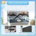 Load image into Gallery viewer, Large Hamster Cage, Gerbil Cage with Deep Glass Bottom, Tunnels, Non-Slip Ramps, Exercise Wheels, Water Bottle, Dish, 78.5 x 48.5 x 57cm