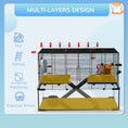 Load image into Gallery viewer, Large Hamster Cage, Gerbil Cage with Deep Glass Bottom, Tunnels, Non-Slip Ramps, Exercise Wheels, Water Bottle, Dish, 78.5 x 48.5 x 57cm