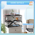 Load image into Gallery viewer, PawHut 31" Extra Large Hamster Cage with Tube Tunnel, Small Animal Cage for Dwarf Hamster, Rat, Gerbil Cage with Deep Glass Bottom, Water Bottle, Food Dish, Exercise Wheel, Ramps