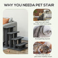 Load image into Gallery viewer, 4-Step Multi-Level Carpeted Cat Scratching Post Pet Stairs, Dark Grey