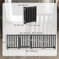 Load image into Gallery viewer, 23.5"H Foldable Dog Gate with Door, 4 Panels Freestanding Pet Gate Barriers Indoor with Support Feet, Puppy Fence for Small Dogs, Black