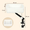 Load image into Gallery viewer, Cat Desk Bed, 360° Rotatable Raised Cat House for Desk and Window, Soft Kitten Hammock with Hanging Ball, Adjustable Clamp for Indoor Kittens, White