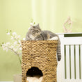 Load image into Gallery viewer, PawHut Elevated Cat Bed with Three Hideaways & Four Soft Plush Cushions, Cat Tower with Hand-Woven Materials, Multi-Layer Raised Kitten Bed Caves