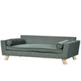 Load image into Gallery viewer, PawHut 39" Dog Couch with Removable Pillows, Foam Pet Sofa, Cat Sofa with Removable Washable Cushion & Water-Resistant Fabric, Dog Sofa for Medium and Large Dogs, Gray