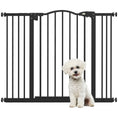 Load image into Gallery viewer, Pressure Fit Dog Stair Gate No Drilling Safety Gate Auto Close for Doorways, Hallways, 74-100cm Adjustable, 78cm Tall, Black